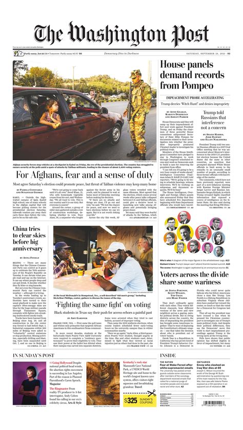 latest news paper|The Washington Post .